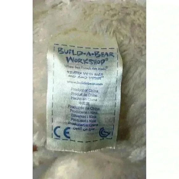 Build A Bear 15" Plush White Cream Original‎ Classic Bear Stuffed Animal Dressed - Picture 6 of 8